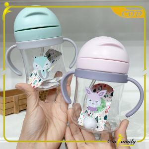 ONE-C759 Botol Minum Anak Sedotan 250ML Gelas Minum Bayi Training Cup Baby Botol Minum Karakter Anti Tumpah BPA Free