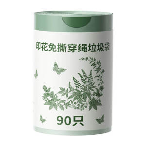 Trash Bag Drawstring Garbage Bag Thickened Plastic Bag Aromatic Mugwort Fragrance Rubbish Bag Insect Repelling Hand Carry Large Size Kitchen Bags Non-Tearable