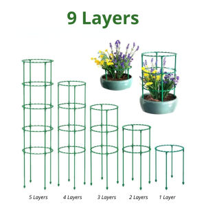 Adjustable Plant Support Ring Cage Trellis Vine Climbing Frame Gardening Tool Homeliving