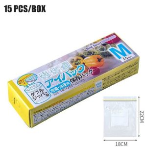 Reusable Transparent Fresh Keeping Bag Zip Food Storage Sealed Bags Refrigerator Vegetables Storage Bag Waterproof