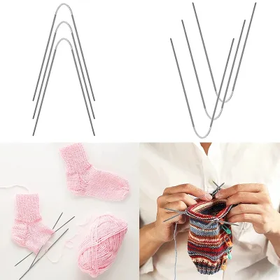 3Pcs Circular Knitting Needles Metal Cable Circular Knitting Needles Set Knitting Yarn Knitting Needles For Sweaters Hats Socks