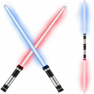 Flashing Light saber Toys Children Double Switch Laser Double Sword Toys For Boys Luminous Gifts LED Light Stick