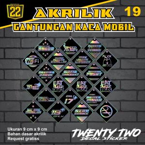 Variasi Gantungan Kaca Akrilik Bebas Custom Mobil dan Truck 19
