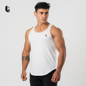 Lockerwear Baju Sleeveless Olahraga Singlet Pria Tank Top Gym Workout Fitness Slim Fit Tanpa Lengan Katun Polos