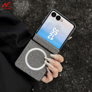 for Samsung Flip7 Luxury Fabric Cloth Case for Samsung Galaxy Z Flip 7 6 5 Flip6 With Screen Film Cover