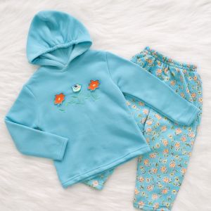 ชุดกันหนาวเด็กลายดอกสุดน่ารัก เสื้อกันหนาวเด็ก