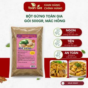 Bột gừng Toàn Gia gói 100g mác hồng gia vị nhà bếp nấu ăn tẩm ướp chiên xào thơm đậm vị