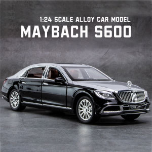 RUM 1:24 Scale Maybach S600 Alloy Car Model Light & Sound Effect Diecast Car Toys for Boys Birthday Gift Kids Toys Car Collection