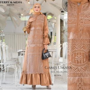 Gamis Kondangan Wanita UMAYA AZk23 Mix Tile Sapto Premium MIX Satin Velvet Termurah / Dress Muslim