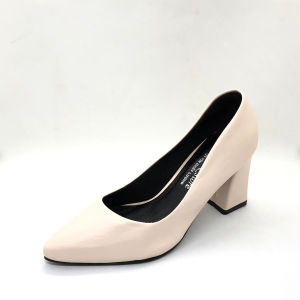 Giày cao gót vuông 7p công sở da mờ moden mới - Kèm video ảnh thật