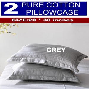 100% Satisfied Pure cotton 2Pcs Set Hotel Home Resort Pillow case 100% Pure Cotton Pillow case Bedding 2 Pieces Solid Color Deluxe Standard Envelope Style PC002 Hypoallergenic Pillowcase Best Gift For King Queen Double Single Size Bed Sheet Clearance Sale