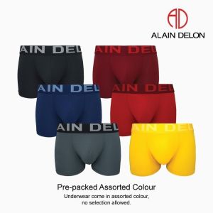 Alain Delon (2 Pcs) Mens Cooling Microfiber Spandex Trunk Underwear Breathable Soft Comfort - AZ8239