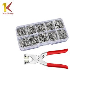 Satu Keluarga Set Tang Kancing Snap Serbaguna C1036 Tang Pelubang Penjepit Kancing Jepret