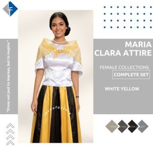 2026 Modern Maria Clara Ensemble: Lustrous Satin Kimona with Contrasting Striped Saya and Alampay