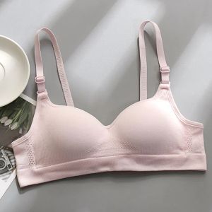 INTIMA Teenager Underwear for Girls 100% Cotton Wireless School Training Bra Baby Girls Bra for 9-15 Years Old Growth Bralette 6 Colors