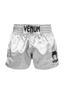 Venum Classic Muay Thai Shorts - Silver/Black
