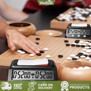 Battery Powered Competition Timer for Board Games - Plastic Clock for Teaching and Training