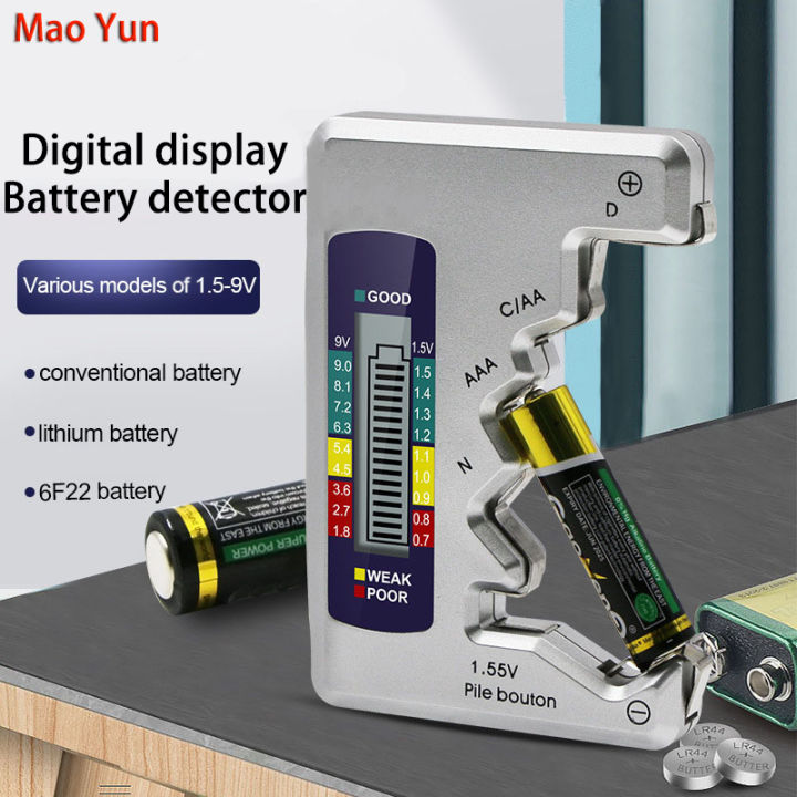 ใหม่เครื่องทดสอบแบตเตอรี่ดิจิตอลจอแสดงผล LCD Aa/aaa/ 9V/1.5V แบตเตอรี่