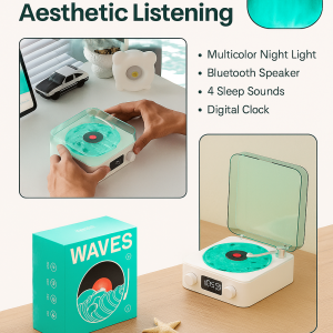 Mini Portable Atmosphere Light Sleep Aid Bluetooth Speaker Wireless Led Light Bass RBG Light TF Card Speaker Birthday Gift