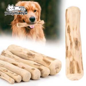 YOUYITIAOYU Natural Coffee Wood Dog Chew Toys Chewable Stick Dogs Supplies Stress Relief Chew Stick Pet Molar Toy