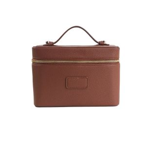 Custom Logo Large Capacity Pu Leather Double Zipper Handle Portable Beauty Cosmetic Bags for Travel Ladies Vanity Makeup Bags2026