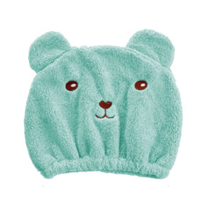 towels for bath Dry Hair Cap For Women Quick-drying Absorbent Thick Microfiber Head Towel Korean Cute Bear Embroidered Shower Cap towel