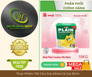 COMBO 5 Hộp -  Bánh Plain Craker With Oats MEIJI 104g