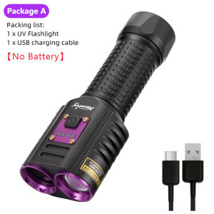 AloneFire Đèn Pin UV SV72 20W Đèn Pin Tia Cực Tím Ánh Sáng Đen 365 Đèn Huỳnh Quang Phát Hiện Ô Nhiễm Dầu 2 Trong 1 Ánh Sáng Trắng + Tím