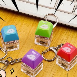 Fidget Keyboard Keychain Fidget Toys Keycap Fidget Keychain for Stress Relief DIY Crafts Party Supplies