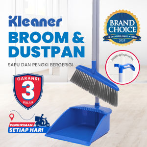 Kleaner Sapu Lantai dan Pengki Sisir 1 Set Lengkap Dengan Handle Broom and Dustpan Pembersih Lantai
