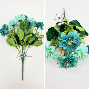 Cụm Thược Dược Khô 7 Nhánh Bó Hoa Cắm Giỏ Trang Trí Tiệc Sự Kiện. Hoa Lụa Decor
