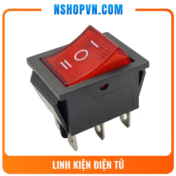 Công tắc 6 chân 3 vị trí KCD4 | công tắc đảo chiều màu đỏ | Lazada.vn