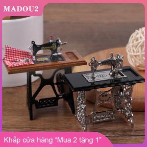 [COD] MADOU2 Máy may nội thất mini Nhà búp bê 1:12 có kéo để trang trí nhà búp bê