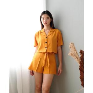 Toplyshop  BISA COD [ GRATIS ONGKIR ] Emila SET Crop Premium / Setelan wanita + Hotpans / setelan Korea  / - Celana Pendek - Setelan Wanita - Homewear - Pakaian Wanita - Setelan Wanita