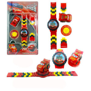 นาฬิกาของเด็ก [นาฬิกาเด็ก] [นาฬิกาข้อมือเด็ก] 儿童手表 นาฬิกา นาฬิกา ข้อมือ นาฬิกาเด็กลายการ์ตูนสีสันสดใสแบบพกพาของเล่นลายแบทแมนหมุนได้360 ° นาฬิกาบล็อกตัวต่อนาฬิกาข้อมือดิจิทัล