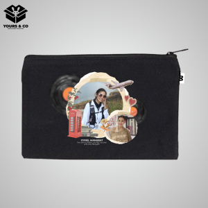 CUSTOMIZED Girlfriend Canvas Wallet - Yours & Co - GF Wallet - Black - Custom Gift - Mugmania