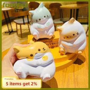MceHKF New Cat Stress Squishy Toy PU Slow Rising Squeeze Antistress Ball Cartoon Table Ornaments Squishy Stress Reliever Toys