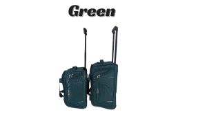 SE7EN VONDERS New Durable Polyurethane 2-Wheel Trolley Duffle Bag with Shoulder Strap and Extendable Handle - 19/23 Inch