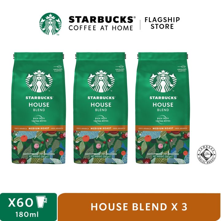 [Pack of 3] STARBUCKS® House Blend Medium Roast Ground Coffee