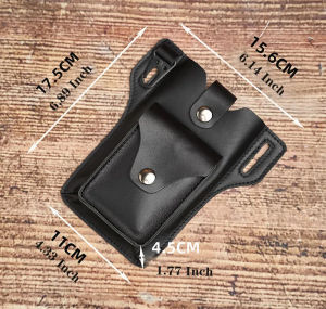 Mens Crazy Horse Genuine Cowhide Leather Chest Bag Mens Leather Vintage Style Waist Bag Durable Waist Packs Belt Messager Shoulder Bags Outdoor Male Fanny Pack Sporty 6.5-inch Cell Phone Waist Pack NASVA
