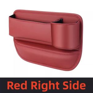 ฟิลเลอร์ช่องว่างเบาะนั่งรถยนต์สากลกล่องเก็บของด้านหน้าของหนัง PU พร้อมที่วางถ้วยสำหรับปุ่มแว่นตาโทรศัพท์