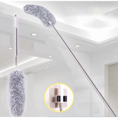 Chổi Quét Trần Nhà Bằng Sợi Cán Dài Xếp Gọn dài 2m8 ,Xoay 360 Độ