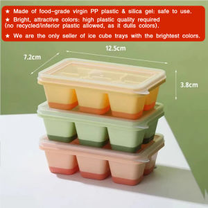 6 grids Silicone with cover Cream Whiskey Cocktail Cold Drink Ice Molder Ice Manking Ice Cube Tray