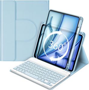 360 Rotating Magnetic Acrylic Case with Keyboard for Xiaomi Pad 7S 6S Pro Pad 7 6 5 Pro with Pencil Holder