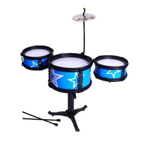 Childrens Jazz Drum Set Mini Percussion Set for Music Education Kids Simulation Toy 3 Drums
