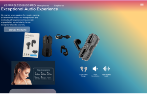 K8 Wireless Bluds Pro  4.0 Earbuds with Charging Case 50 Hours Play Time Bluetooth Version 5.1 with MIC