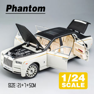 LEO 1:24 Rolls-Royce Phantom alloy model car sound and light pull back car toys for boys toys for kids car for kids educational toys