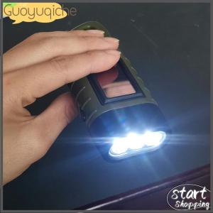 【Guoyuqiche】 LED Flashlight Hand Crank Solar Powered Rechargeable Survival Gear Self Powered Charging Torch Dynamo for Fishing Boating Hiking