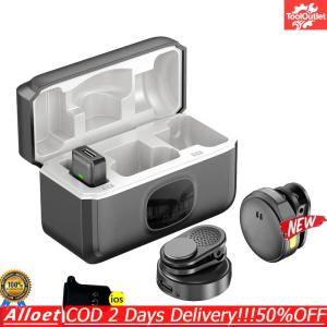 [ToolOutlet]Mini Magnetic Wireless Microphone with LED Indicator Compatible with iPhone Android Portable Lapel Microphone for Singing and Recording