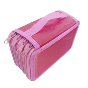 JOYPICKS 32/52/75 lỗ Túi bút chì màu Sức chứa lớn 2/3/4 lớp Túi văn phòng phẩm trường học Di động Khóa kéo trơn tru Túi đựng bút Phụ kiện văn phòng